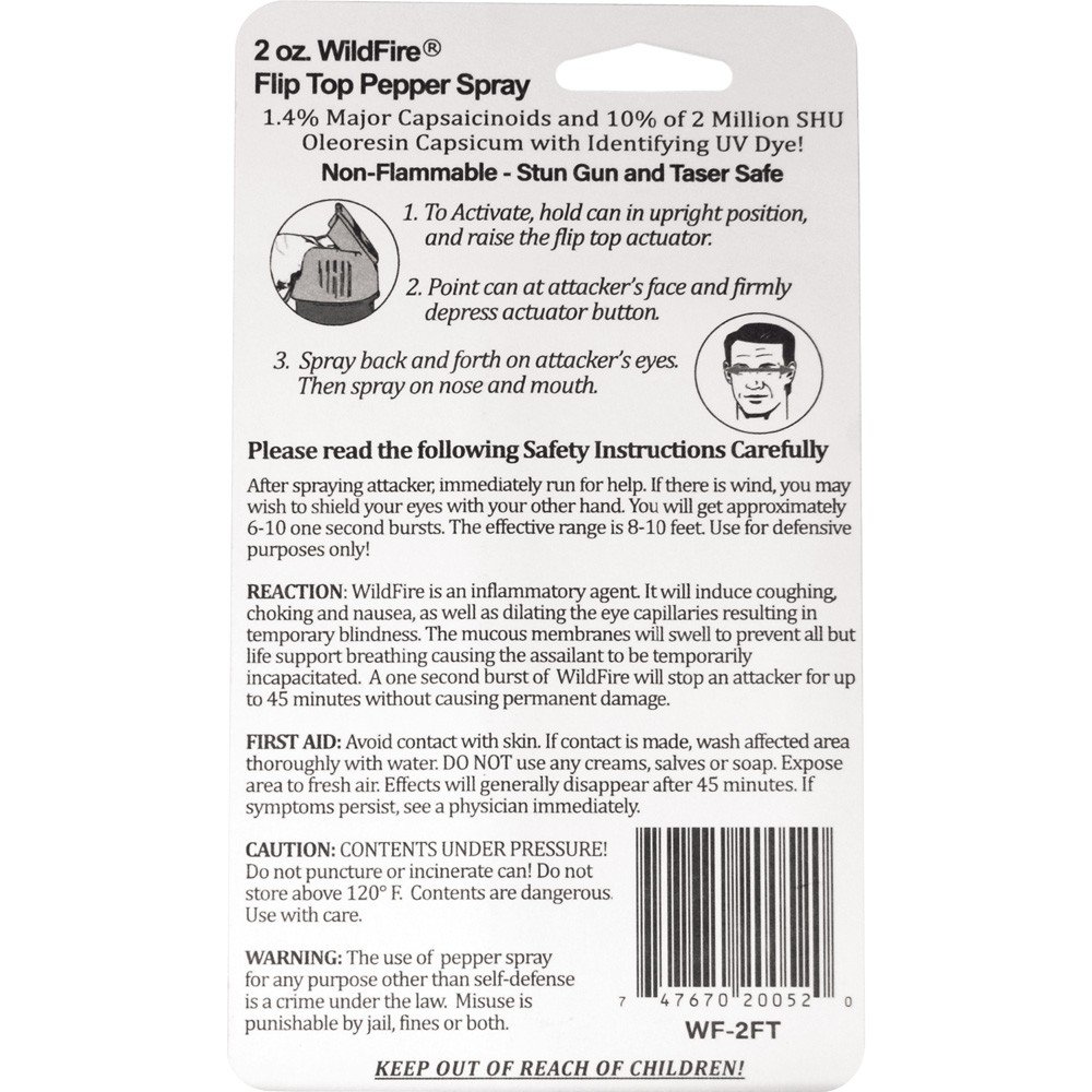 Wildfire 2 oz Flip Top Pepper Spray