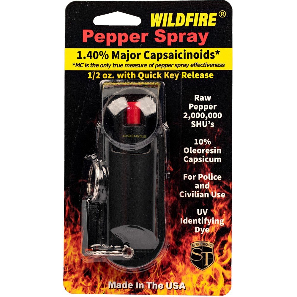 Wildfire 1.4% MC 1/2 oz Halo Holster Pepper Spray, black